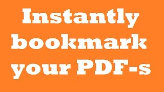 How to instantly mark your last viewed page in PDF-s with Adobe Acrobat Reader DC