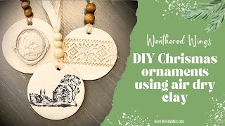 Air Dry Clay Christmas Ornaments