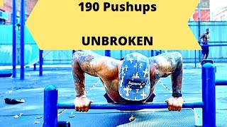 190 pushups unbroken