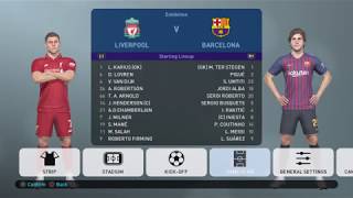 PES 2019 - Liverpool VS Barcelona match gameplay footage! (Pro evolution soccer 2019)