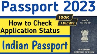 How to Check Passport Application Ststus 2023 🇮🇳 Indian Passport @syedjsmfamily #indianpassport