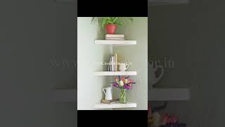 Corner shelve design ideas. #cornershelf #noahinterior #interiordesigner #homedecorideas #interiors