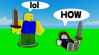 Pretending to be a noob in roblox bedwars!