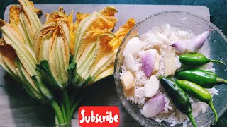 if you eat once,you will make it again & again|pumpkin flower fry |(kakharu phula pita)