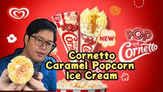 Cornetto Caramel Popcorn macam makan bertih jagung?