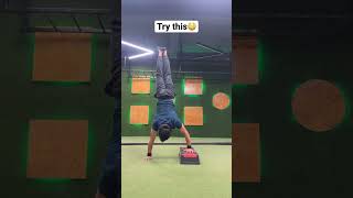 Bored by doing normal handstands?😩 #exercises #variation #supersets #ytshorts