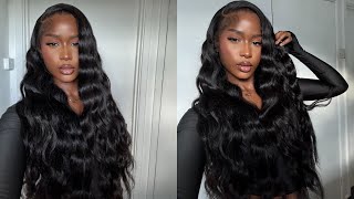 UPDATED WIG ROUTINE | Pre Plucked, Pre Bleached Wig!! Detailed HD Frontal Wig Install | Wiggins Hair