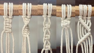 Tutorials 5 macramé knots - beginner knots