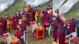 His Eminence Dzongsar Jamyang Khyentse Rinpoche at Nepal | Namche Monastery