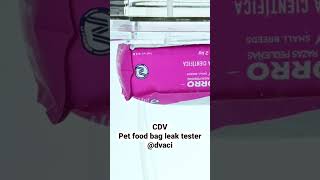 Pet food flexible bag leak testing | ASTM D3078