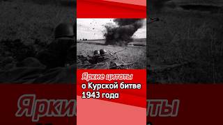 Яркие цитаты о Курской битве 1943 года