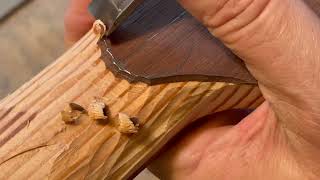 Carving the transition between the neck and the headstock…