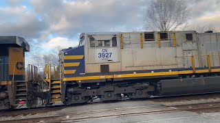 Csx Q422 with a ex Citrail engine at jones crossing in Woodford Va