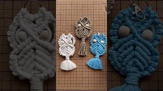 Let’s craft a cute macrame owl keychain together 🧶 #macrame #diy #macramedesigns #handmade