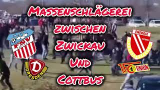 Massenschlägerei zwischen dem FSV Zwickau und Energie Cottbus #Ausschreitungen #regionalliganordost