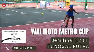 SEMIFINAL WALIKOTA CUP KOTA METRO 🎾TdP Junior M AZKA (METRO) vd NAuFAL Pandunata BKS