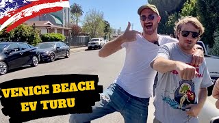 Amerika'da Okyanus Kenarı VENICE BEACH Ev Turu |  w/ @OguzKutman @anllguler