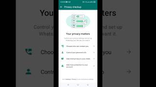 WhatsApp new Update Feature | Privacy Checkup  | New what'sapp update | #shorts #viral #trending