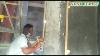 proses pemasangan roll tiang relief minimalis