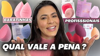 ESPONJINHA DE MAQUIAGEM: PROFISSIONAL x BARATA - Qual a melhor? + Dicas de uso | Make com Lari