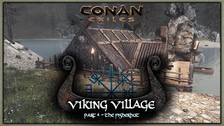 HOW TO BUILD A VIKING VILLAGE #4 - THE FISHERHUT [SPEED BUILD] - CONAN EXILES