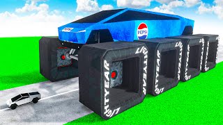 Tesla Cybertruck Transforming to GIANT PEPSI BTR TESLA CYBERTRUCK in Teardown!