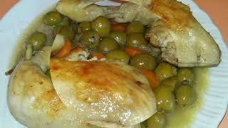 طاجين الزيتون/Poulet aux olives