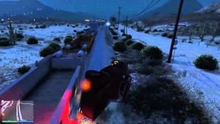 GTA 5 Slamvan Vs. Train