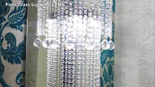 Large Cusom Bespoke Crystal Chandelier Wall Light with White LED by First Class Lighting LTD