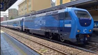 Un INVIO di INTERCITY NOTTE in NUOVA LIVREA ROMA-MILANO con E402B.126 e 6 VETTURE a SESTRI LEVANTE!