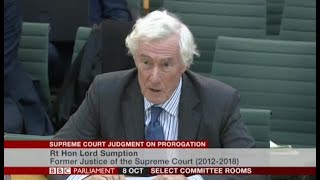 Lords Committee - The Miller No. 2 Prorogation Ruling - Lord Sumption