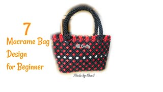 7 Macrame Bag Easy Design For Beginners, Motif Tas Tali Kur Mudah Untuk Pemula