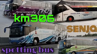 hunting bus edisi senja di tol pemalang