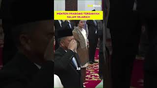 MENTERI PRABOWO TERBANYAK DALAM SEJARAH!