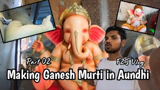 Making Ganesh Murti In Aundhi | Part 02 | Murtikala Kendra & Kanhaiya Handicrafts | F2J Vlog