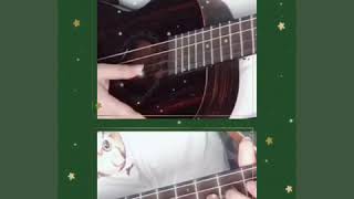 White Christmas Baritone Ukulele (Tanglewood Ebony Tiare, Ziko classical guitar strings) test cover