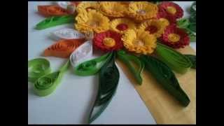 DIY Quilling~Vase mit Blumen