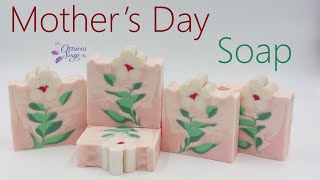 Mother’s Day Soap   – Secret Feather swirl Tutorial – Subtitled