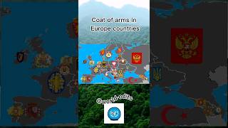 Coat of arms in Europe countries #map #shorts