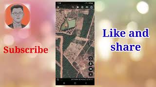 calculated area Google earth in smartphone