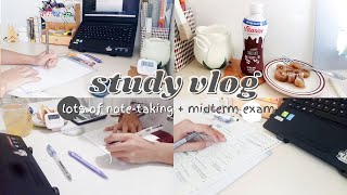 an engineering student study vlog 📒 lots of note-taking | midterm exam