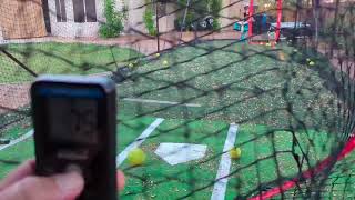 Salen - Hitting 75mph balls in batting cage - 4/15/2023