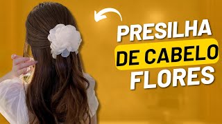 Presilha com flores tendência verão 2024