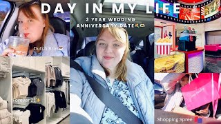 HE TOOK ME ON A SHOPPING SPREE IN NASHVILLE 🛍️💐| Movies🍿, Bowling🎳, 3 YEAR WEDDING ANNIVERSARY🥹✨