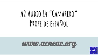 Spanish Listening - A2 Audio 14 - Camarero