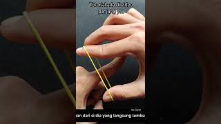 Trik Karet Menembus Jari #sulapkaret #carasulapkaret #rubberbandmagictrick #triksulapkaret