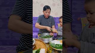 Cooking _#Sticky rice flour with coconut 🥥 chakma snacks