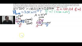 Magnetic Forces Torque on Current Loops Example Problem