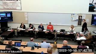 SCCSD Board of Education Meeting - October 10, 2023