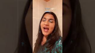 Jananisingh's singing "Saiyaan" In Shower | #tiktok #youtubeshorts #singing #saiyan #janani